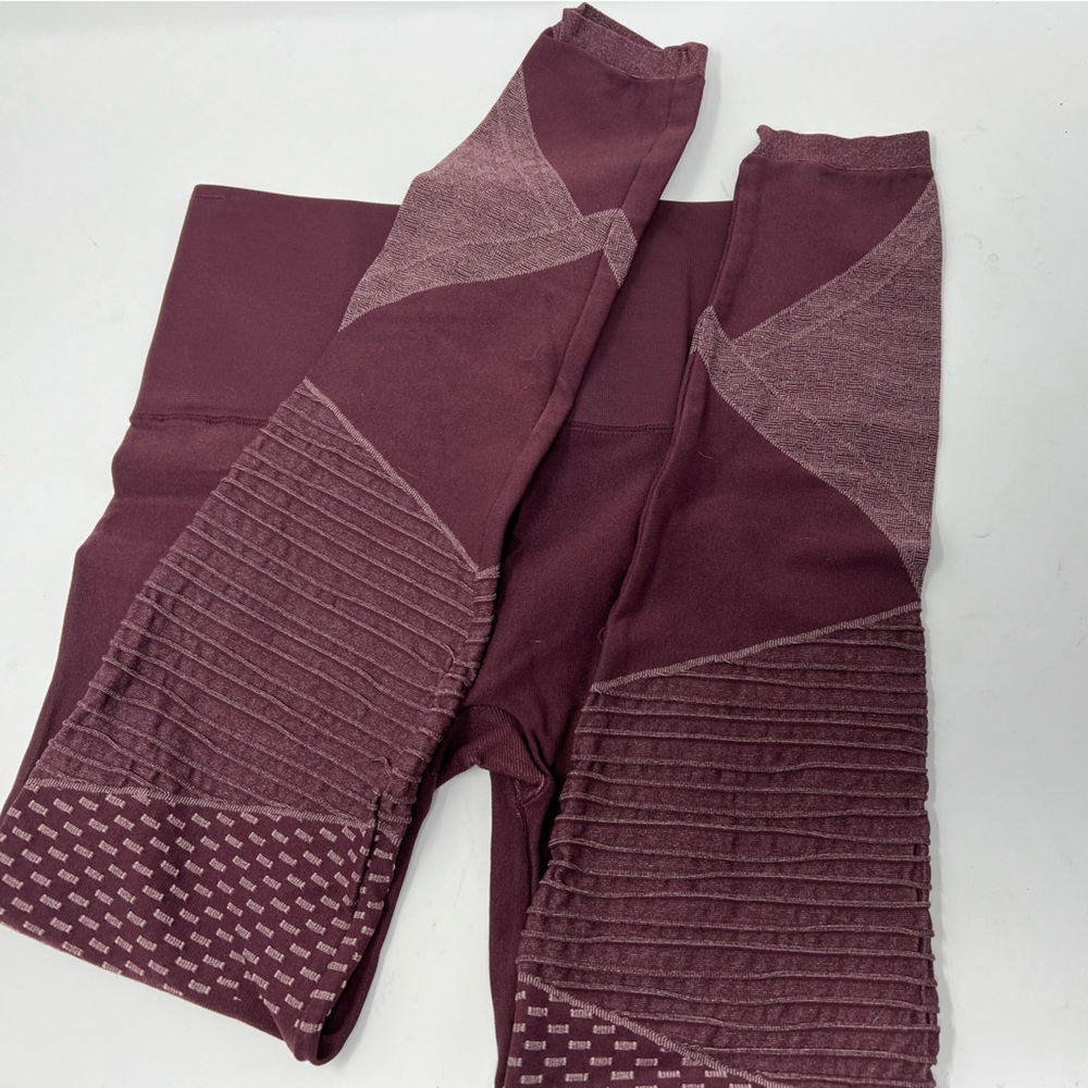 Spanx Look At Me Now seamless moto leggings.